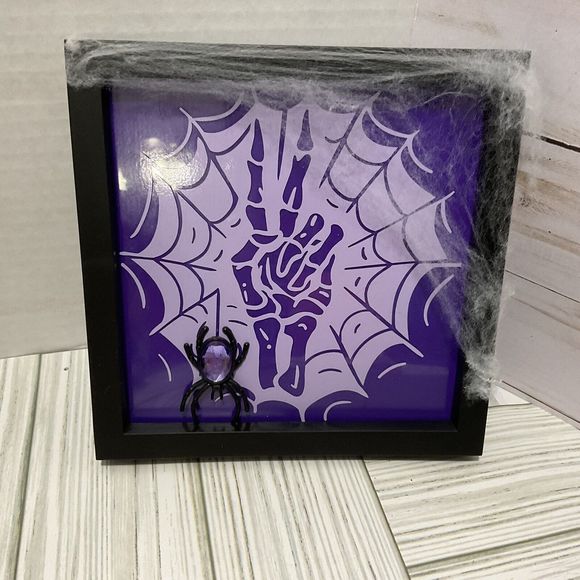Spider Peace Plaque Gothic Decor Halloween Picture Halloween core - Picture 1 of 2